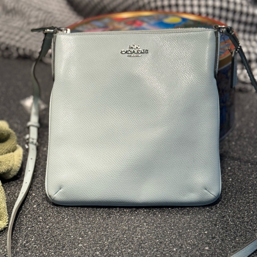 Coach Sky Blue Leather Crossbody Bag